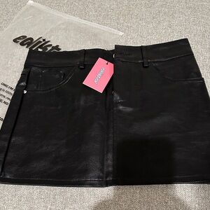 Edikted Sleek Black Mini Skirt